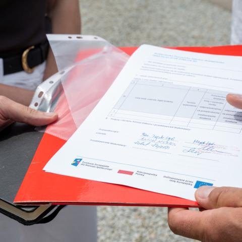 Dokumentacja dotycząca nowo wybudowanego chodnika