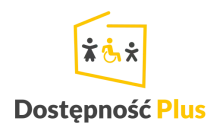 Logo programu Dostępność Plus, w kolorze