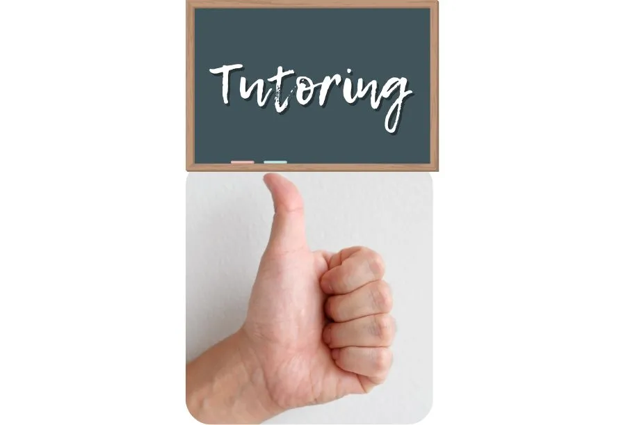 Grafika dekoracyjna z napisem tutoring